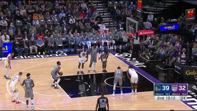 NBA常规赛：勇士vs国王英文原声全场回放