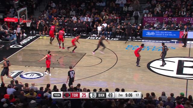 猛龙105-114篮网 欧文27+5篮网击退猛龙取4连胜