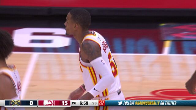 掘金vs老鹰精华纯享 特雷杨缺席默里34+8力克掘金