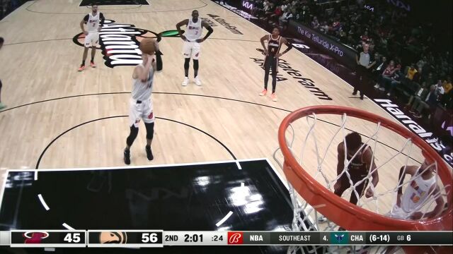 NBA常规赛：热火vs老鹰第2节原声解说回放