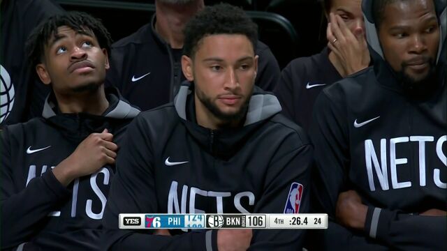 NBA季前赛：76人vs篮网第4节原声解说回放