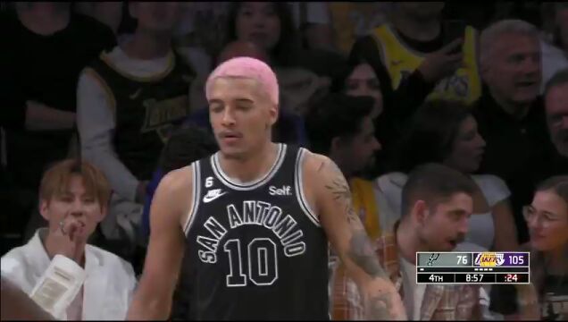 NBA常规赛：马刺vs湖人第4节中文解说回放