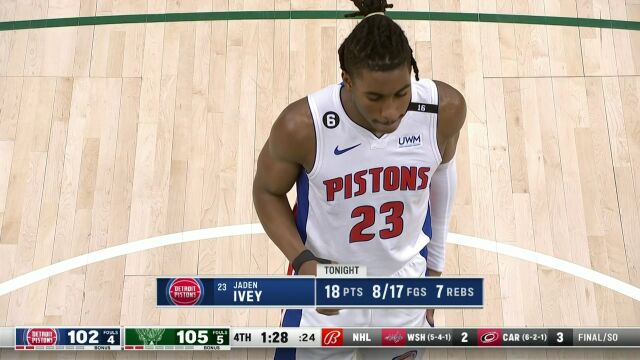 NBA常规赛：活塞vs雄鹿 第4节英文解说回放