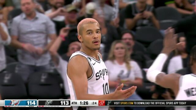 NBA季前赛：雷霆vs马刺第4节中文解说回放