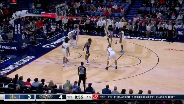 NBA常规赛：勇士vs鹈鹕中文解说全场回放