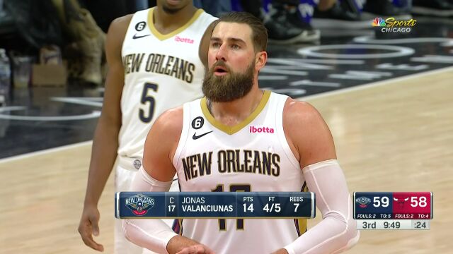  NBA常规赛：鹈鹕vs公牛第3节中文解说回放