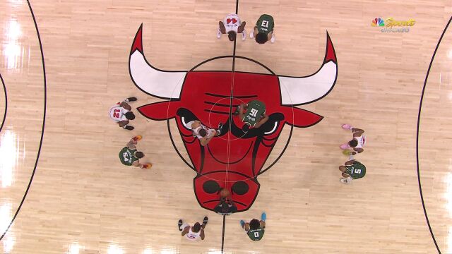 雄鹿vs公牛精华纯享 公牛6人得分上双大胜雄鹿
