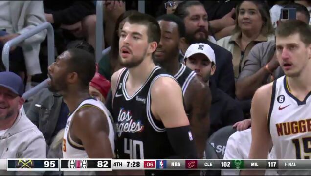 NBA常规赛：掘金vs快船英文原声全场回放