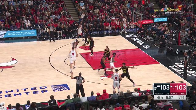 爵士vs公牛精华纯享 公牛双枪合砍71分连胜三场硬仗