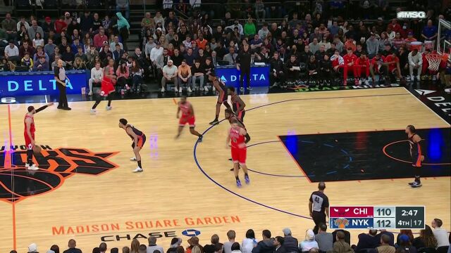 NBA常规赛：公牛vs尼克斯第4节原声解说回放