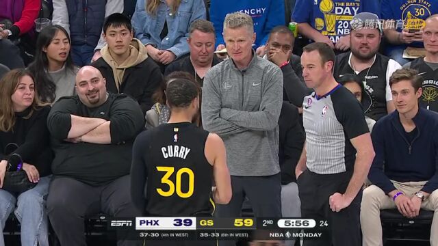 NBA常规赛：太阳vs勇士第2节英文原声回放