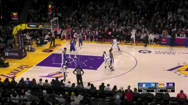 费城vs湖人第2节英文原声回放