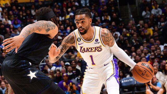 拉塞尔vs魔术集锦 全场18+6里突外投率队追击