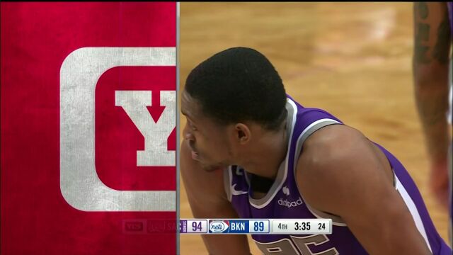 NBA常规赛：国王vs篮网第4节英文原声回放
