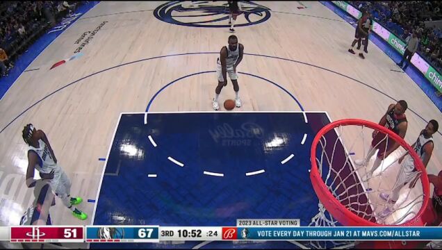 NBA常规赛：火箭vs独行侠第3节英文原声回放