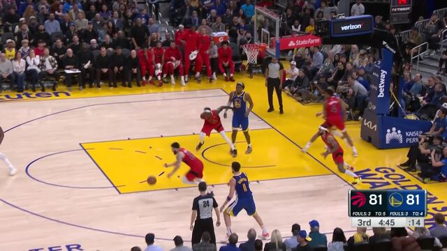 猛龙vs勇士英文原声全场回放