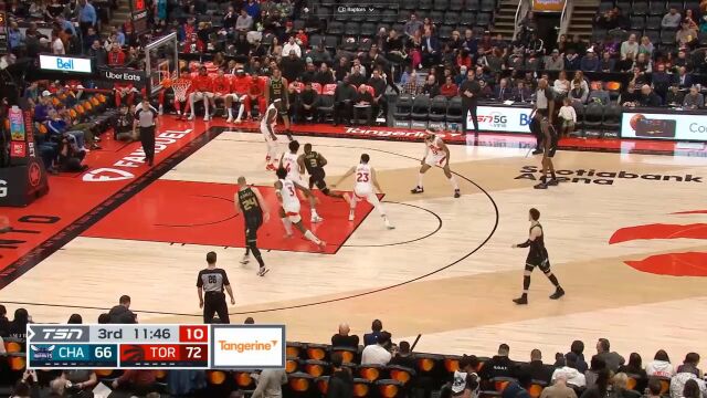 黄蜂vs猛龙精华回放 鲍尔24+14西亚卡姆28+8+7引领飙分大战