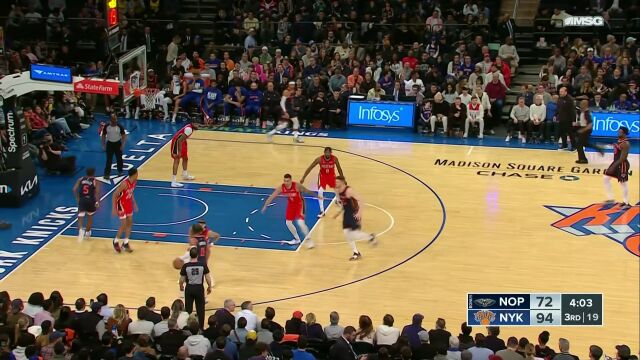 鹈鹕vs尼克斯第3节英文原声回放