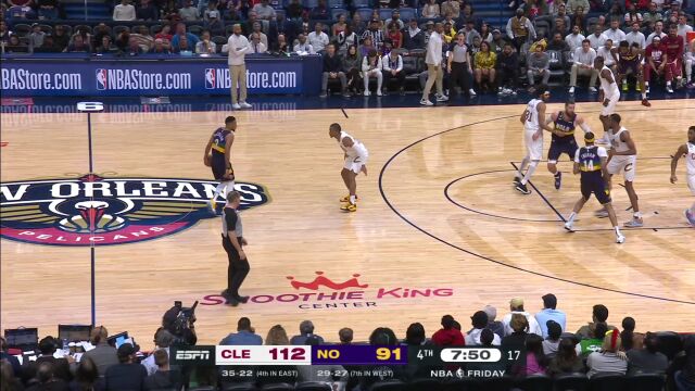 骑士vs鹈鹕精华纯享 骑士三人20+赛季双杀鹈鹕