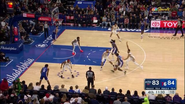 末节开始进入状态！登哥里突外投连取五分