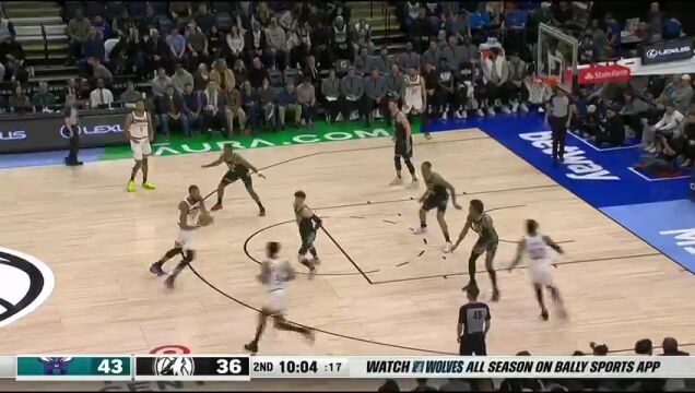 NBA常规赛：黄蜂vs森林狼中文解说全场回放