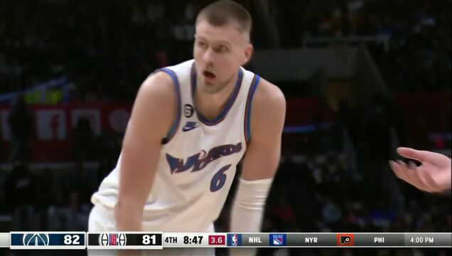 NBA常规赛：奇才vs快船第4节英文原声回放