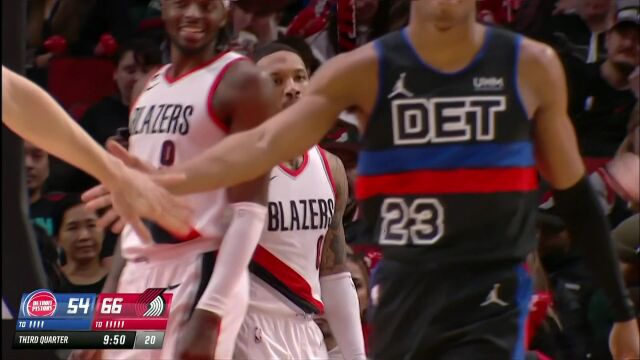 活塞vs开拓者第3节英文原声回放