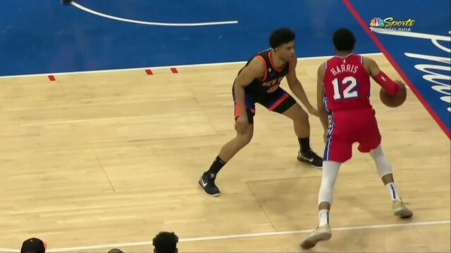 NBA常规赛：尼克斯vs76人第3节英文原声回放