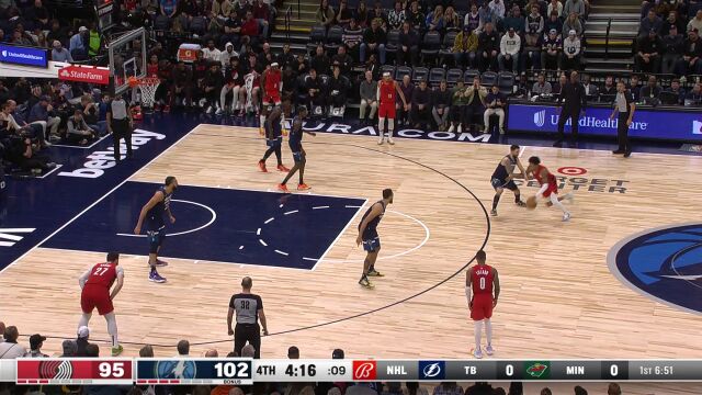 开拓者vs森林狼精华回放 爱德华兹32分对轰利拉德率队取胜