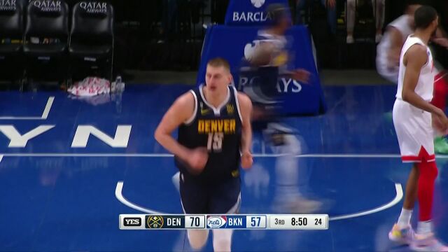 杀你个猝不及防！约基奇空切暴扣势不可挡