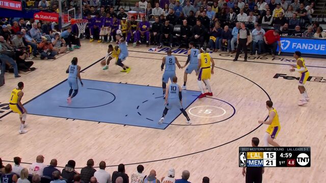 湖人vs灰熊第1节英文原声回放