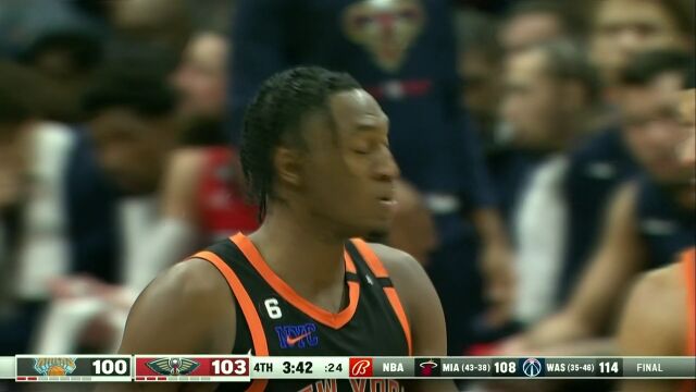 尼克斯vs鹈鹕第4节英文原声回放