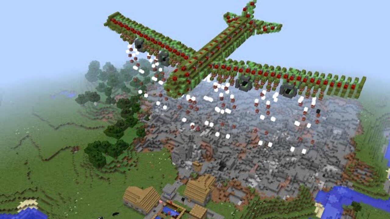 How To Build A Bomber Plane In Minecraft