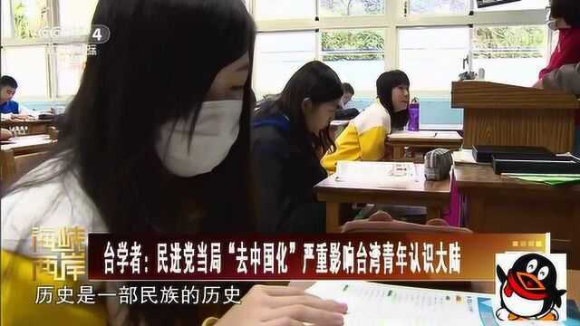 台学者:民进党当局“去中国化”严重影响台湾青年认识大陆