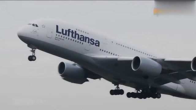 看看德国汉莎航空公司的空中客车A380登机和起飞,霸气