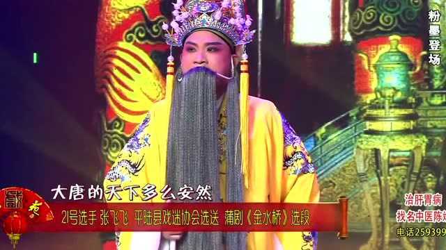 《阳光戏苑 》擂台赛平陆张飞飞演唱蒲剧《金水桥》