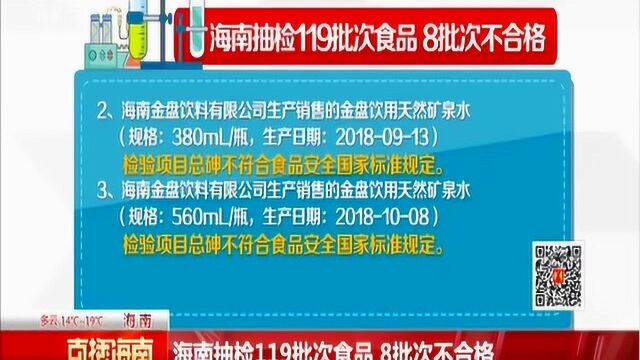 注意这些食品不要买!海南抽检119批次食品,8批次不合格