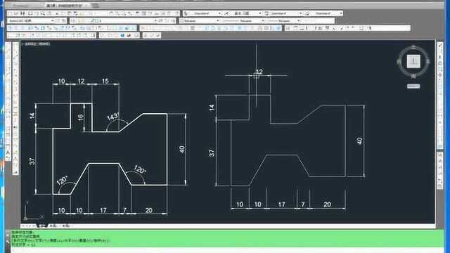 CAD带角度的斜线绘制实例 01