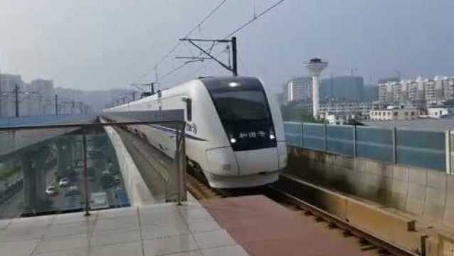 CRH1A大地铁担当C6111次犀浦进站,一起来见识一下大地铁得风采