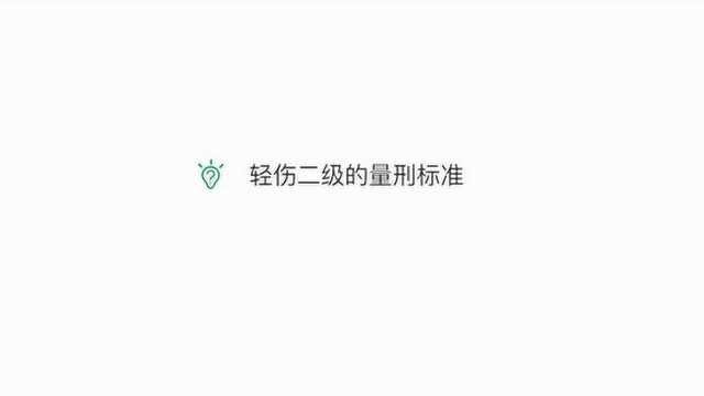 轻伤二级的量刑标准是什么