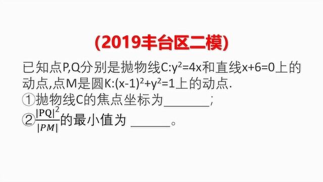 高中数学:P、Q、M都是动点,求最小值,解法巧妙