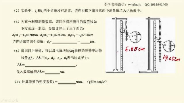 力学实验——探究弹力和弹簧伸长的关系