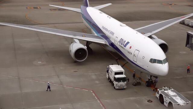 全日空的B767进停机坪,这是在干嘛呢