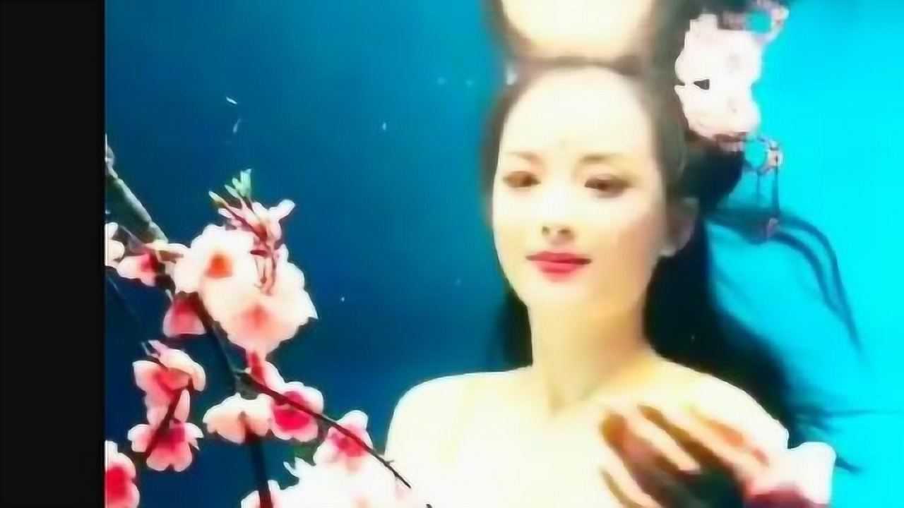 美女古风水下摄影,没想到这么美,好像仙女下凡