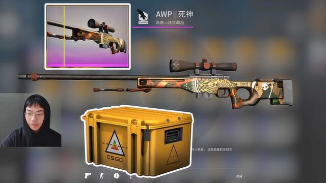 CSGO开箱:一发出粉色AWP死神皮肤,狄克能否开出手套?