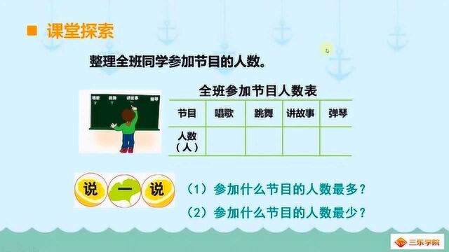 收集与整理,有意思的一堂课,2年级下册的最后一节复习课