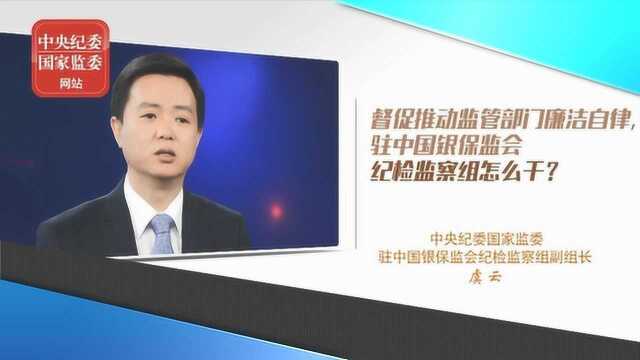 视频专访丨督促推动监管部门廉洁自律,驻中国银保监会纪检监察组怎么干?