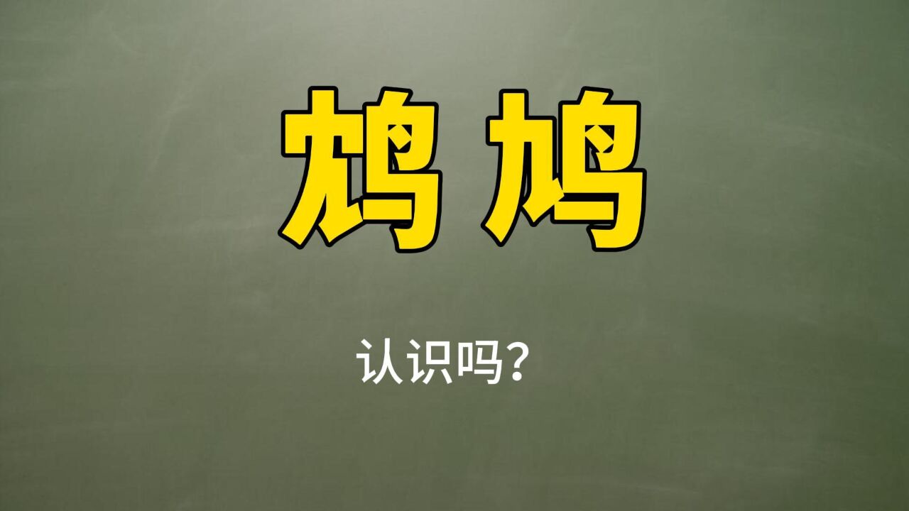 说文解字:“鸩”和“鸠”,你能一下分清吗?