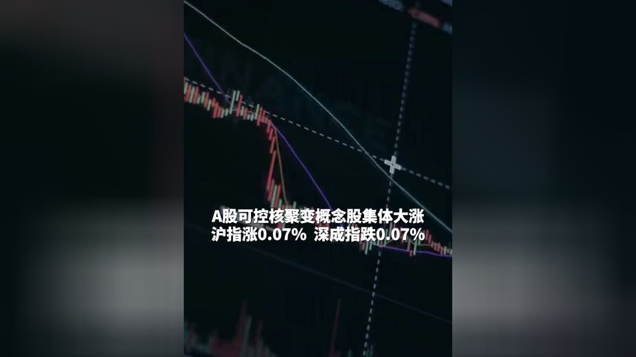 A股可控核聚变概念股集体大涨, 沪指涨0.07%, 深成指跌0.07% #A股