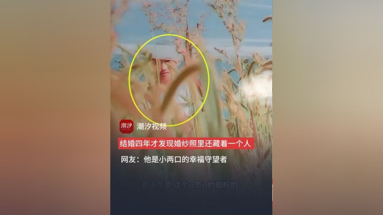 结婚四年才发现婚纱照里藏着一个人,网友:这是小两口的幸福守望者啊